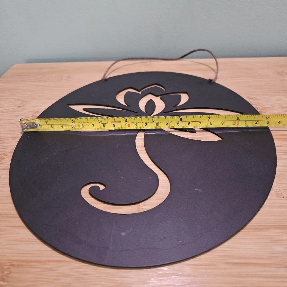 Black Lotus Wall Hanging Decor Metal - Picture 7 of 10